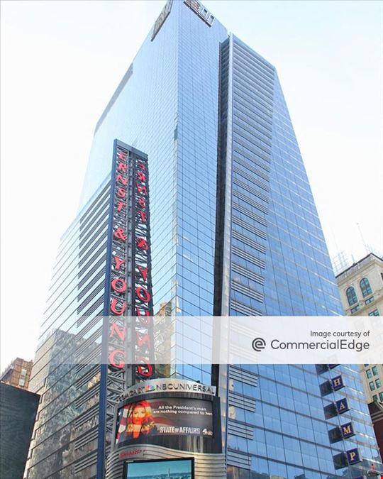 5 Times Square in Midtown Manhattan, NYC, the office building now home to Convene