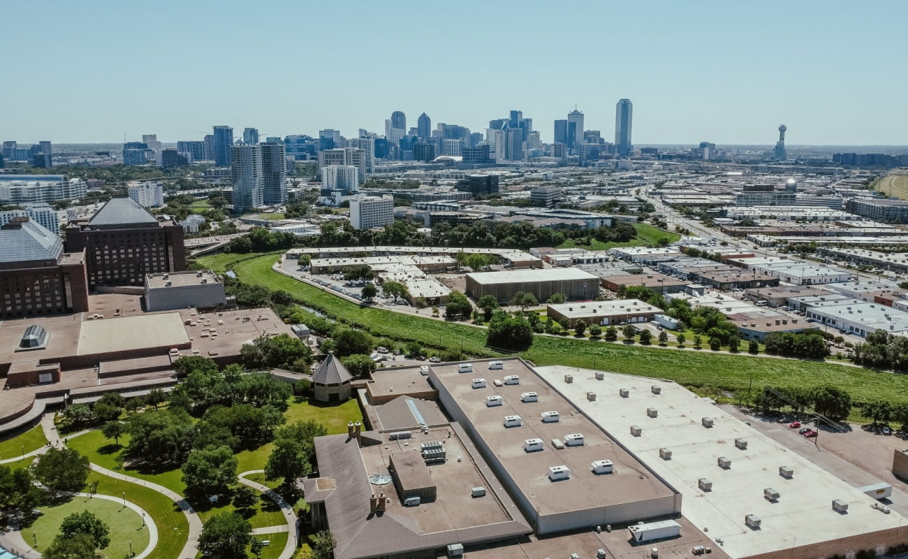 view across Dallas