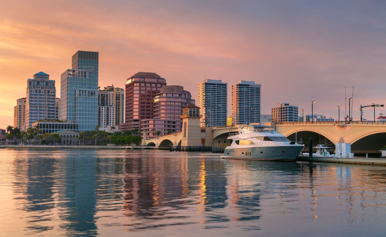 View across West Palm Beach, Fla.