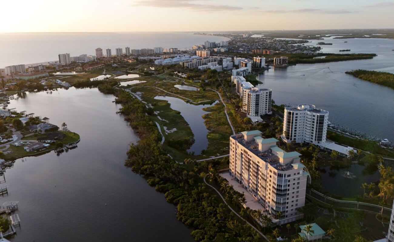 aerial panoramic view of fort myers florida