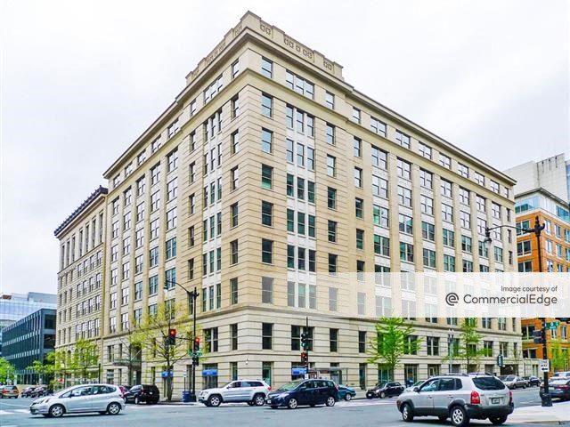 Exterior shot of the office building at 750 Ninth St. NW in Washington, D.C.