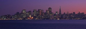 San Francisco skyline at night