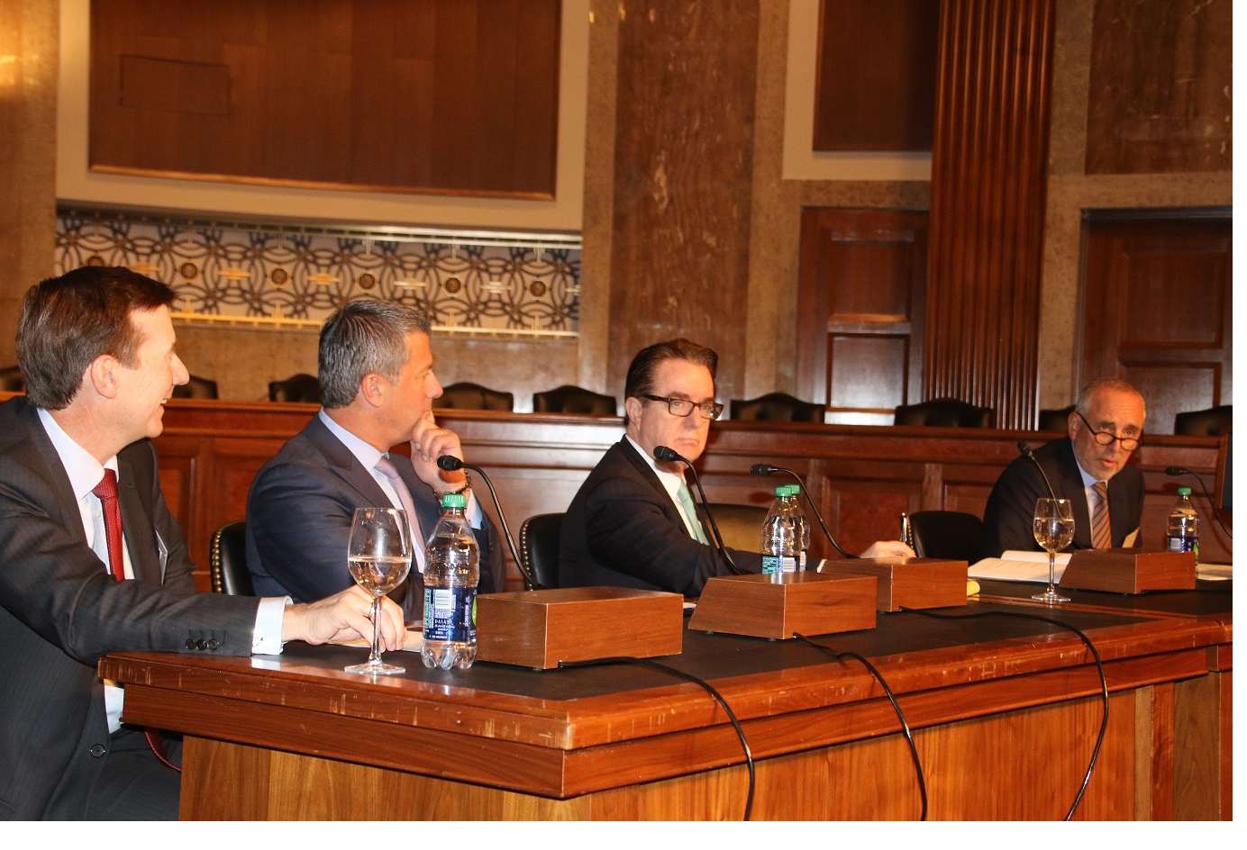 From left: The Real Estate Roundtable's recent summit featured a panel discussion on FIRPTA. From left, W. Edward Walter, Host Hotels & Resorts Inc.; Steve Hason, APG Asset Management US Inc,; Thomas Arnold, Abu Dhabi Investment Authority; Thomas Flexner, Citigroup.