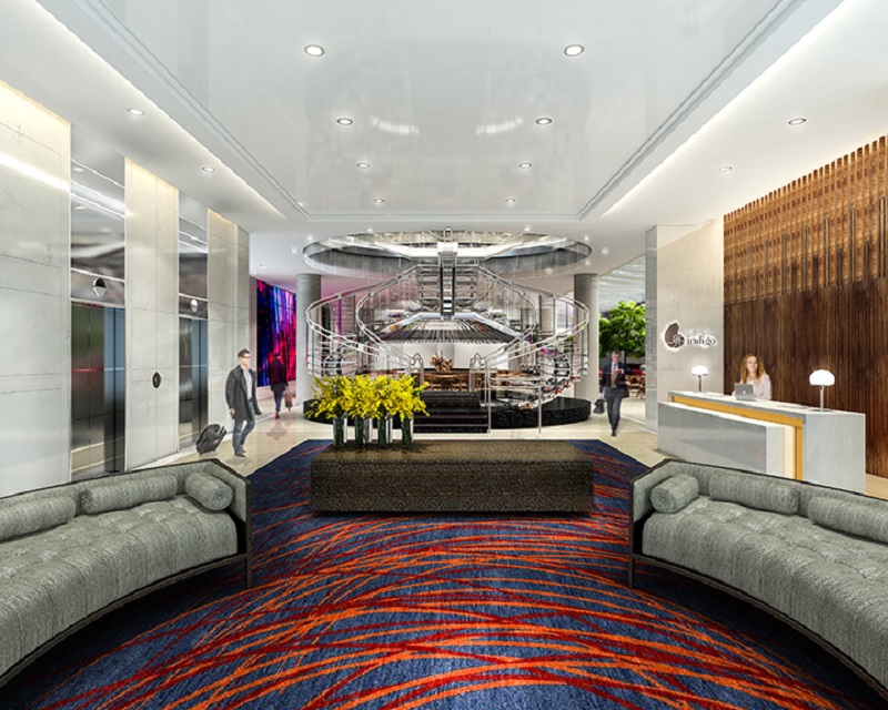 The new Hotel Indigo Downtown Atlanta is a highlight of Portman Holdings’ makeover of 230 Peachtree St.