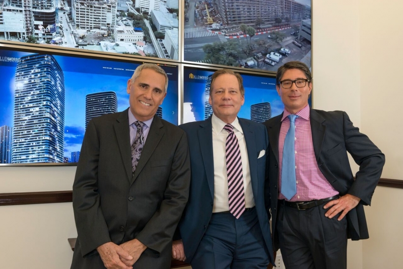 (left) Dennis Suarez, Managing Director, (center) W. Allen Morris, Chairman and CEO, (right) Nathan Hedges, Director of Development