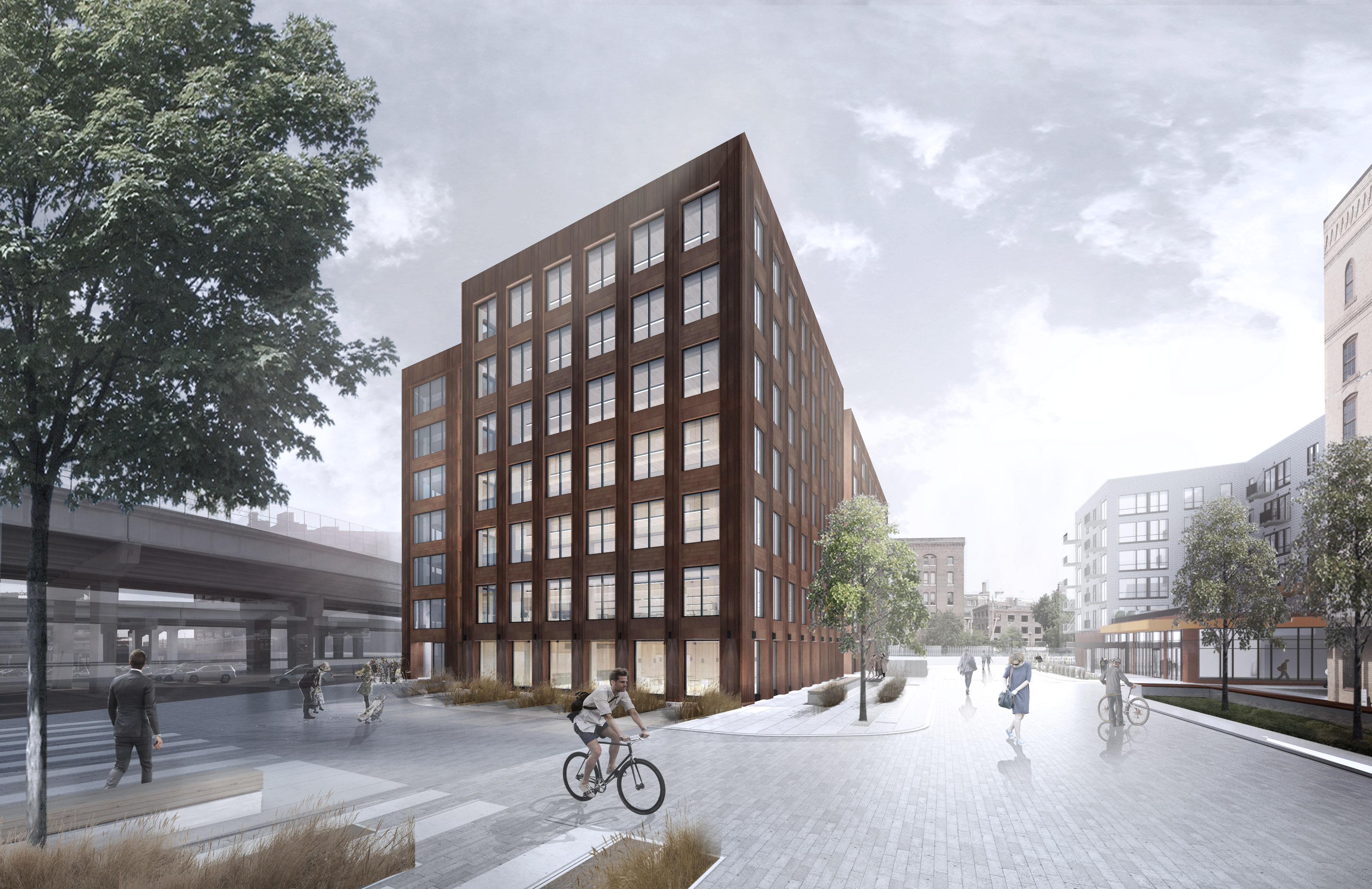 Hines' T3 Minneapolis, an innovative 224,000-square-foot timber office building schedule to open this fall in Minneapolis' North Loop neighborhood that will be the first tall building to employ naturally engineered, renewable wood for its exterior and interior.