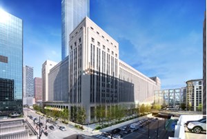 Rendering of proposed redevelopment plan for Chicago’s Old Main Post Office