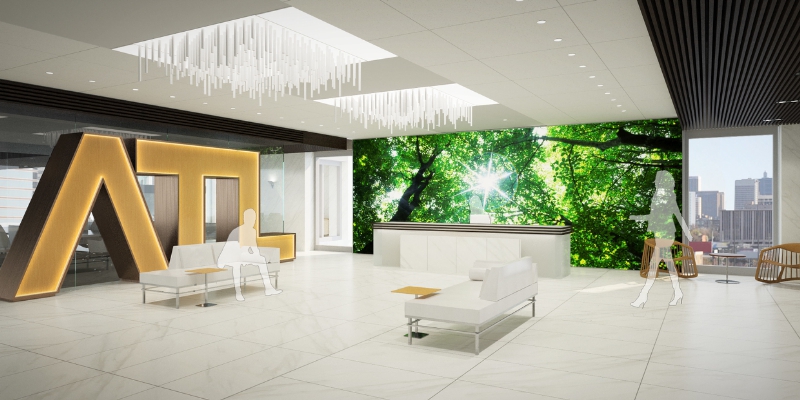 Rendering of new Metro Atlanta Chamber lobby (PRNewsFoto/The Metro Atlanta Chamber)