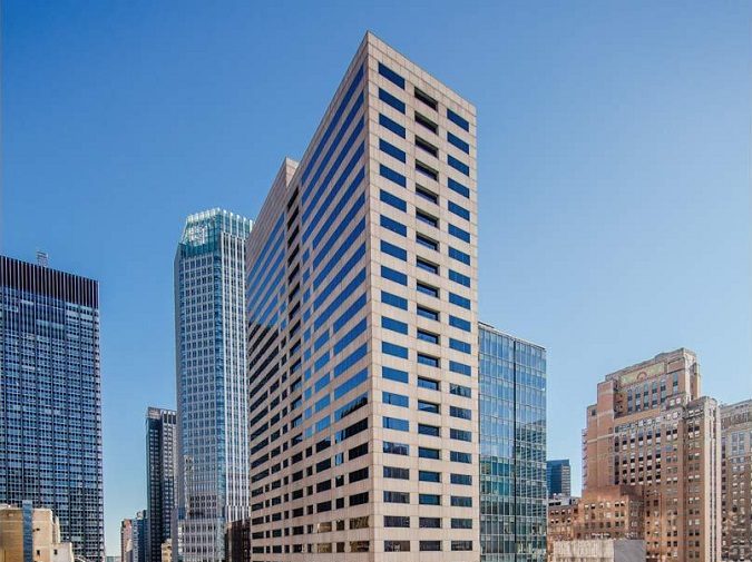 View of the 575 Fifth Ave. office building in Manhattan