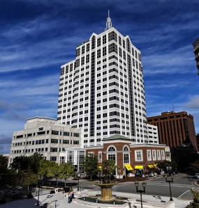 Armada Hoffler Tower, part of the Virginia Beach Town Center project, was completed in 2002
