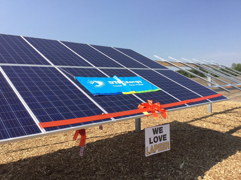 DTE Energy's solar park in Lapeer, Mich.