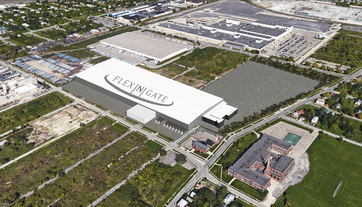 Rendering of the new Flex-n-Gate plant