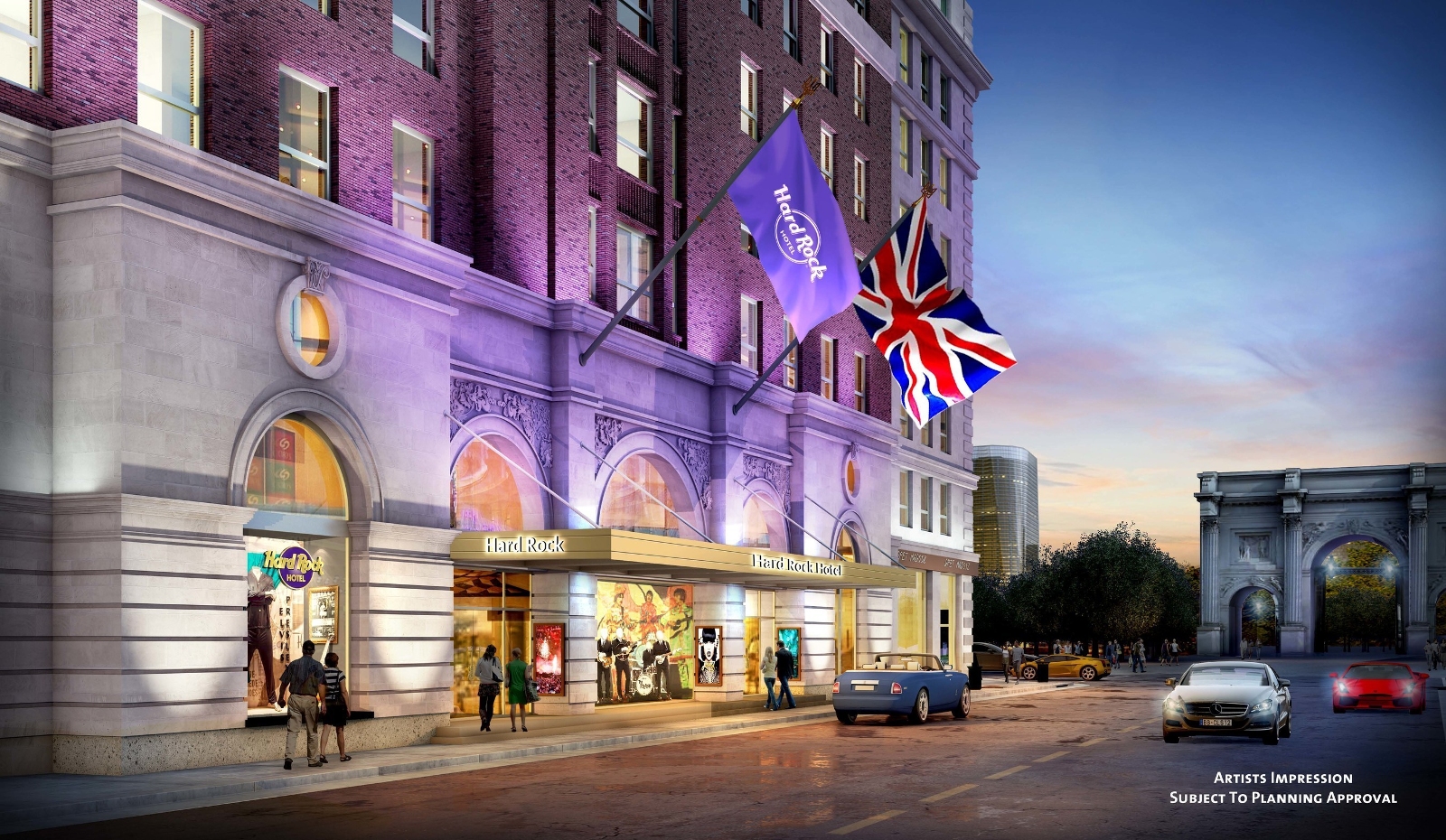 Scheduled for a 2018 opening, the Hard Rock Hotel London will be a conversion of the Cumberland Hotel.