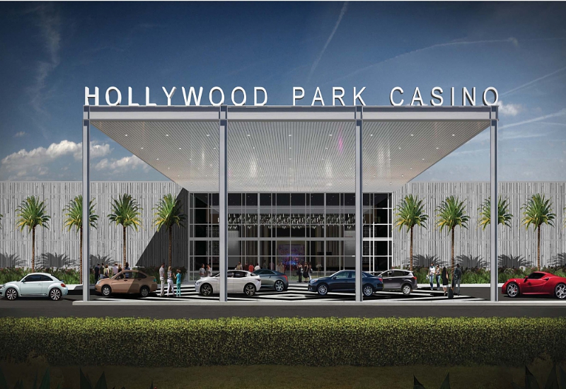A rendering of the new Hollywood Park Casino in Inglewood, Calif., as part of the City of Champions Revitalization project, which will also later include the Los Angeles Rams NFL stadium