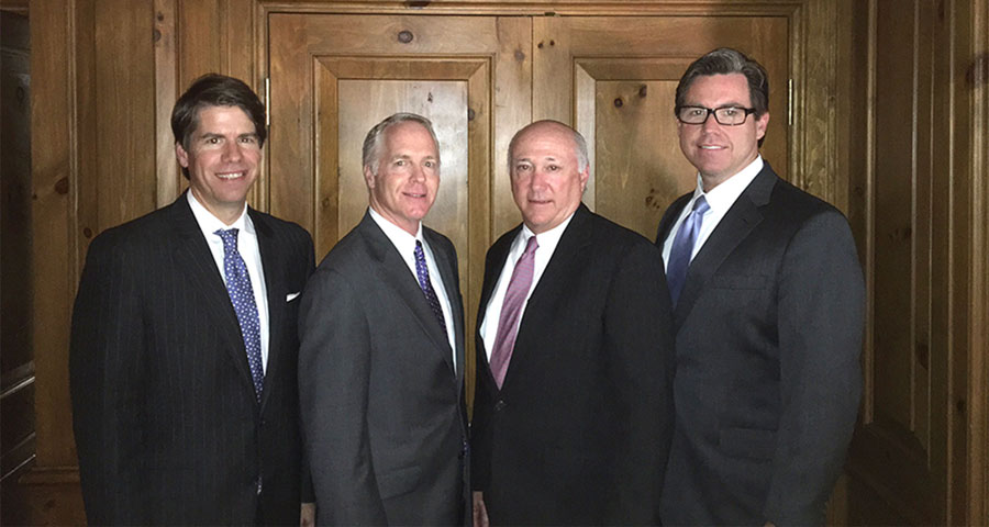 Left to right: Jeff Miller, Mark Krenger, Chuck King and David Carroll of Travis Commercial Real Estate Services