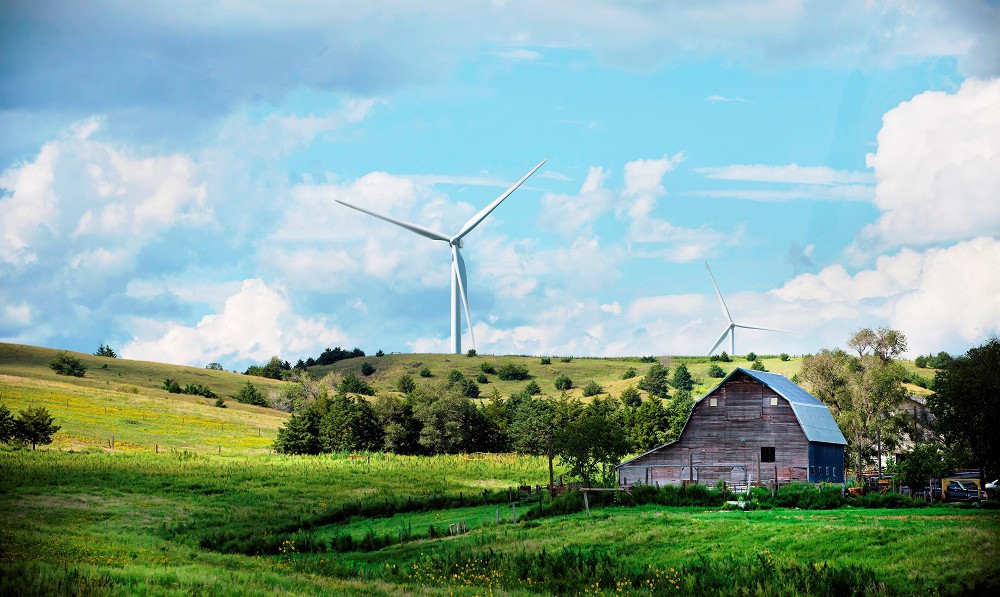 Sempra U.S. Gas & Power’s jointly owned, 75-MW Broken Bow II wind farm, Custer County, Neb.