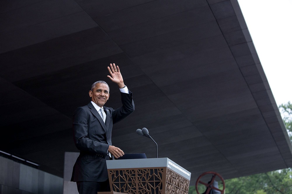 President Barack Obama at the museum inauguration (Official White House Photo by Pete Souza)