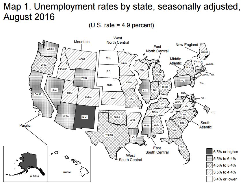 BLS unemployment rate 0816