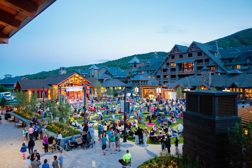 July 3rd celebration at Village Center in Stowe, Vt.
