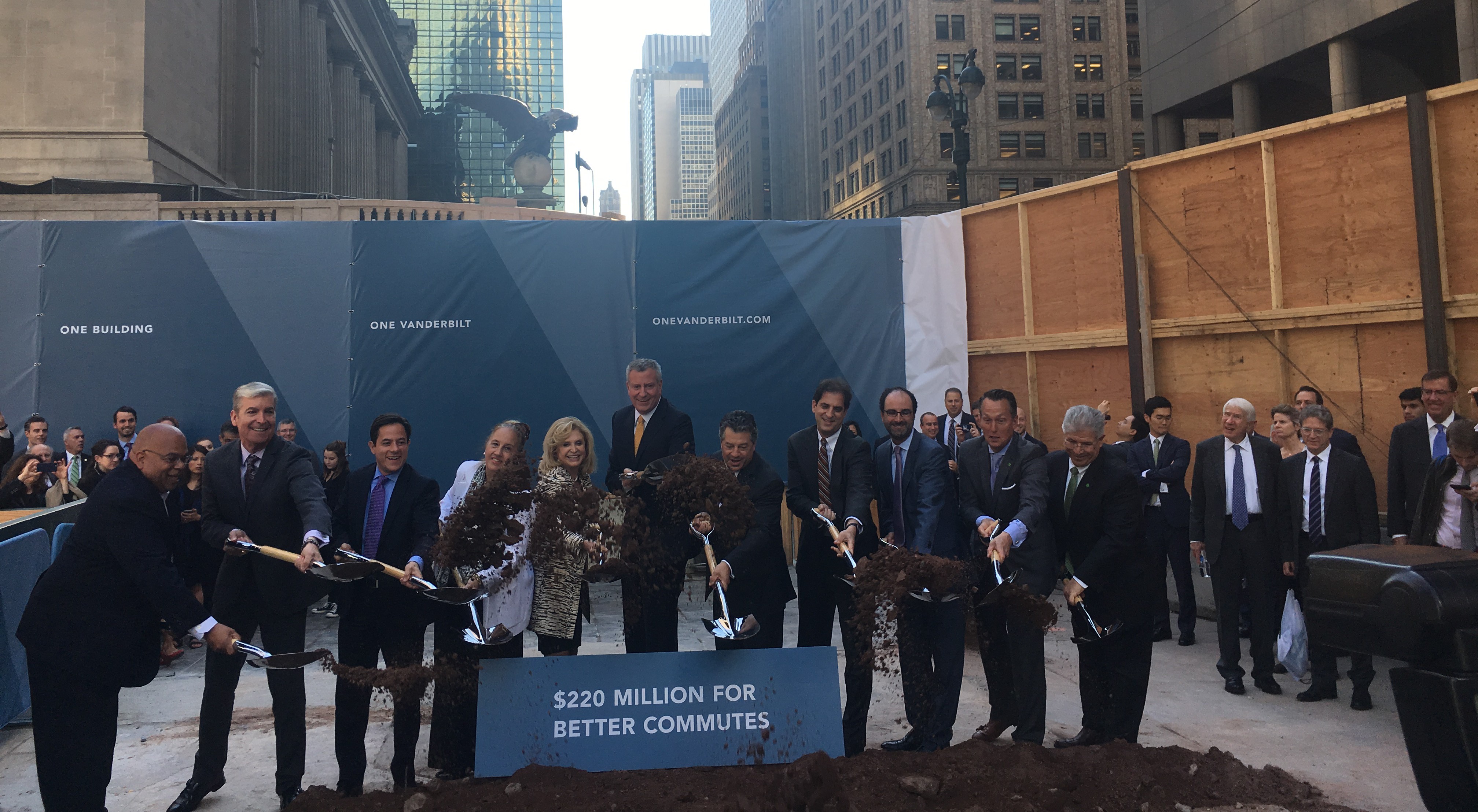 City officials and the One Vanderbilt project team at the groundbreaking ceremony.
