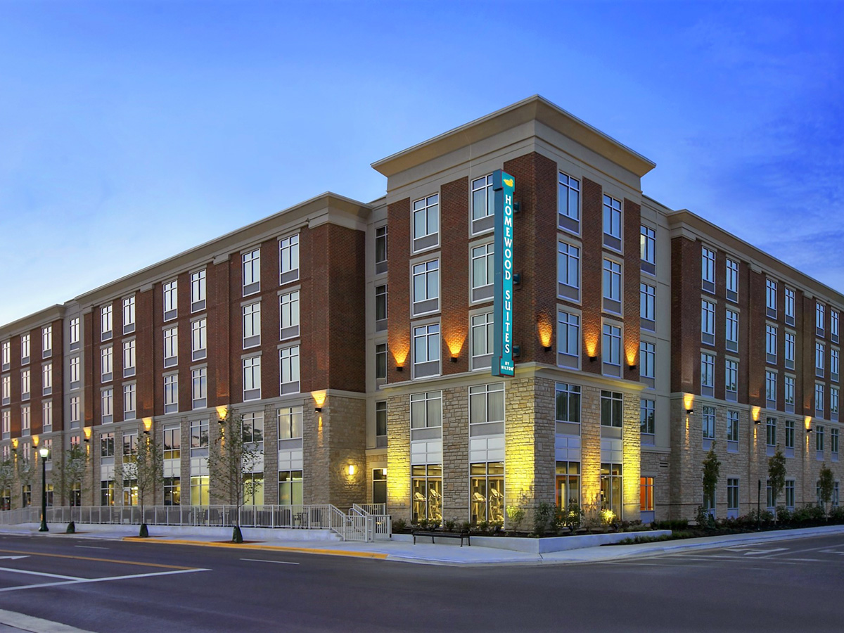 The Homewood Suites by Hilton in Columbus, Ohio, is just one of the 30 Hilton hotels owned and operated by MCR Development. Image courtesy of MCR Development. 
