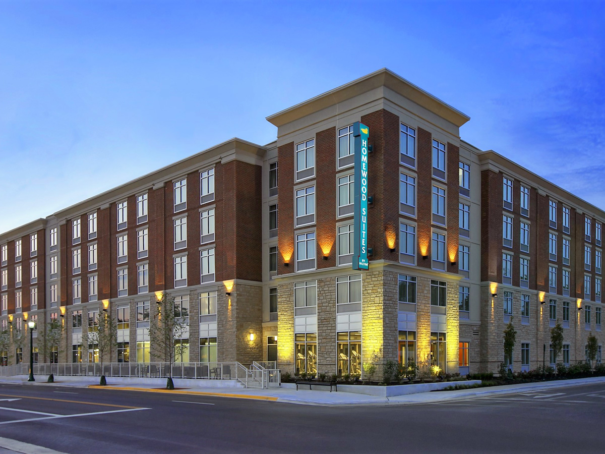 The Homewood Suites by Hilton in Columbus, Ohio, is just one of the 30 Hilton hotels owned and operated by MCR Development. Image courtesy of MCR Development.