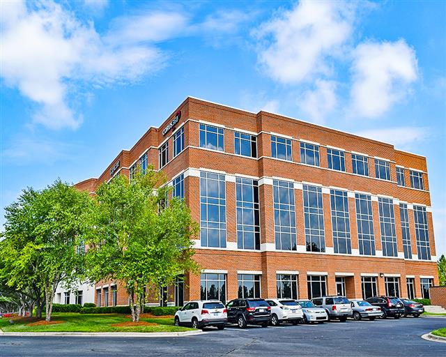 One of the buildings of Mallard Creek Center in Charlotte, N.C.