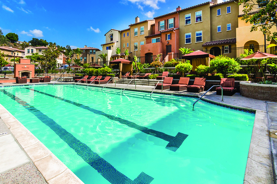 TruAmerica’s first acquisition was Piazza D’Oro, a 221-unit apartment community in Oceanside, Calif. Image courtesy of FPI Management 