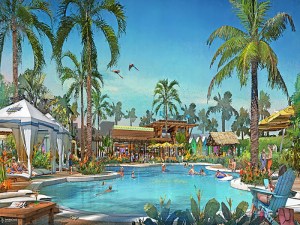 Latitude Margaritaville town center pool rendering