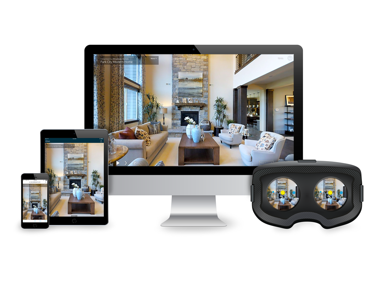 Matterport brings online property tours to life using a smartphone and a cardboard headset.  The virtual reality product can also benefit property operations.