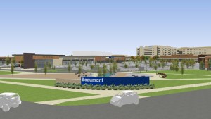 Rendering of the Beaumont Health Project in Royal Oak, Mich.