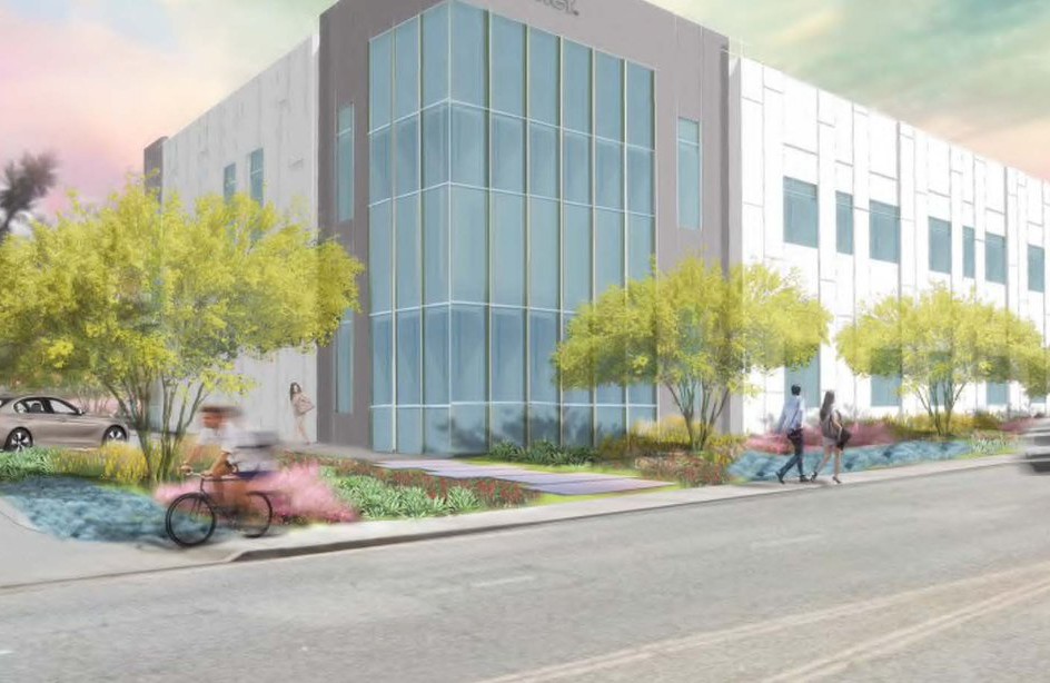 Rendering of Pacific Medical Buildings MOB, Riverside, Calif.