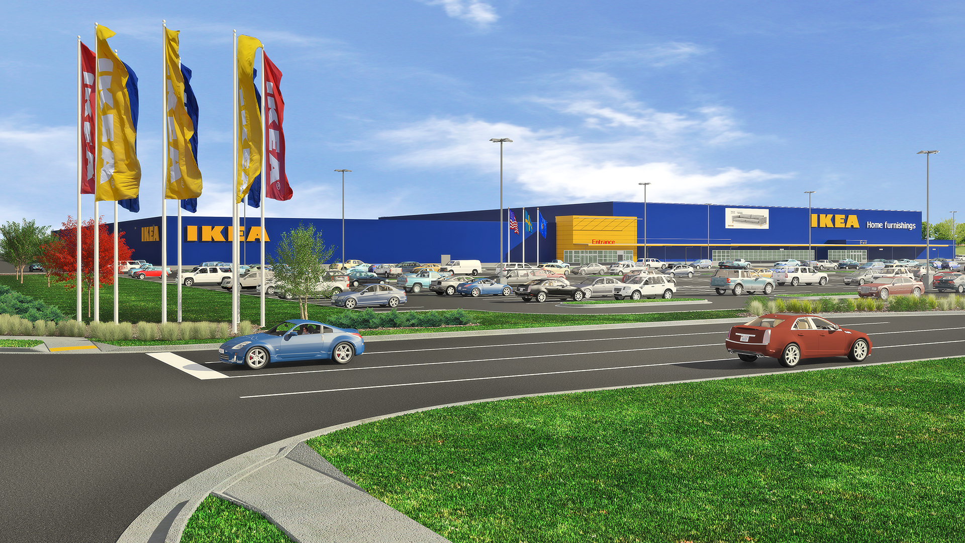 Rendering of IKEA Oak Creek, Wis.