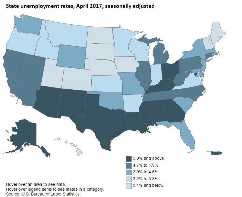 Source: U.S. Bureau of Labor Statistics, April 2017