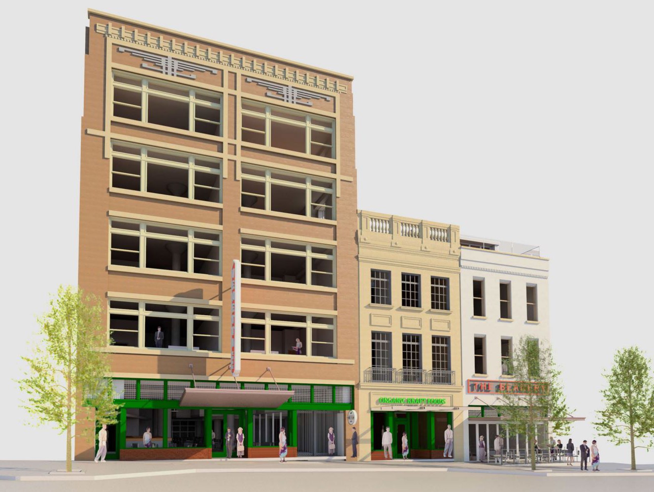 Rendering of the Mid Elm Lofts redevelopment project in Dallas