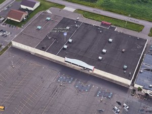 The building of the former Kmart department store in Superior, Wis.