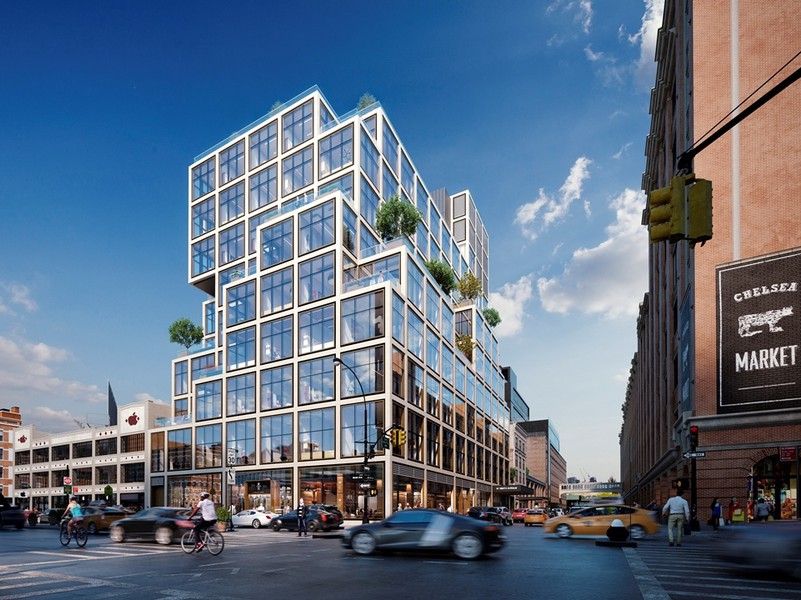 61 Ninth Ave., an office and retail development under construction by Vornado in Manhattan