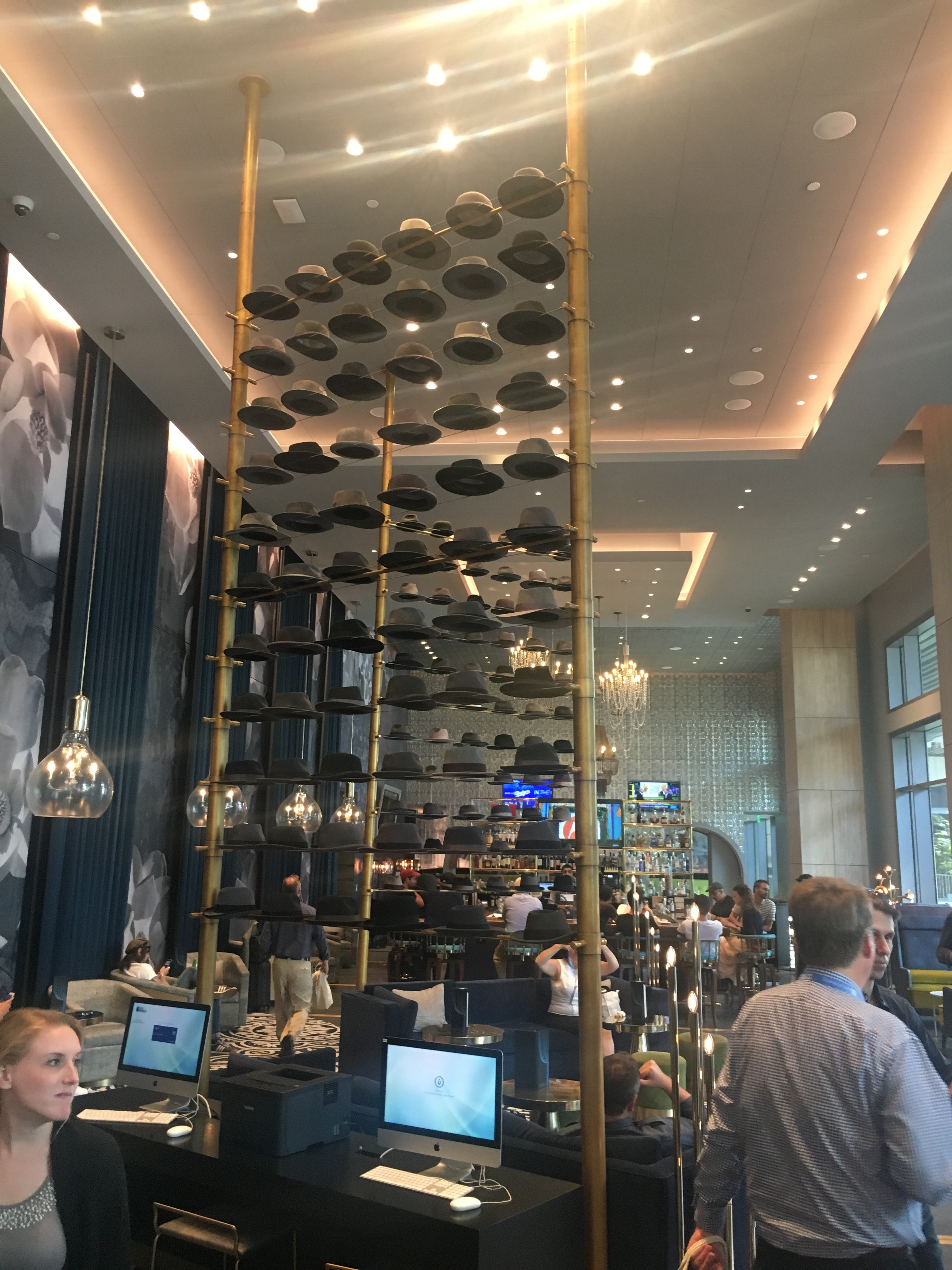 The lobby of Hotel Indigo, part of Shanghai-based Greenland Group's Metropolis, the largest mixed-use development on the West Coast.