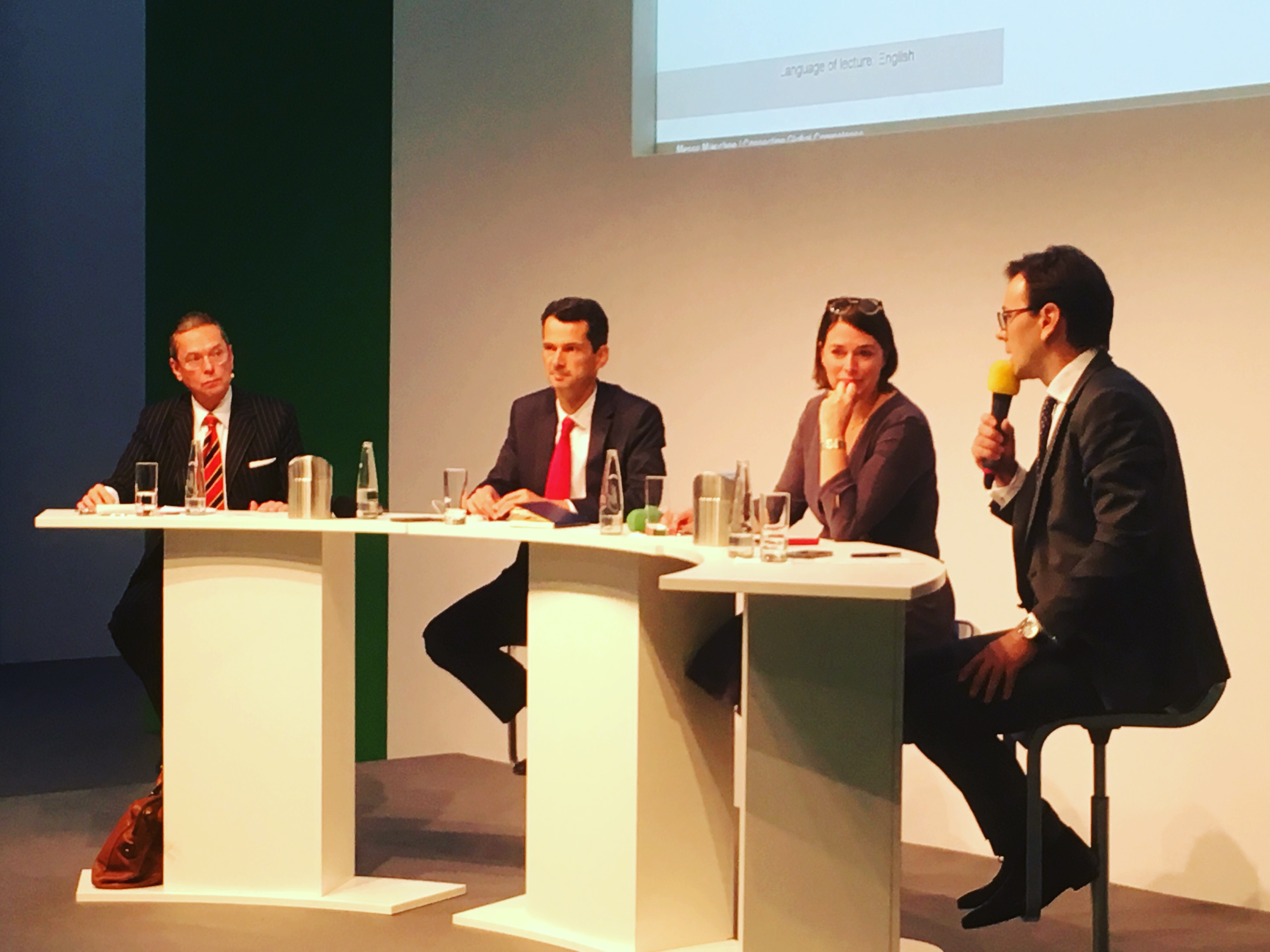 Left to right: Erik Sonden, Ernest & Young; Frederic de Klopstein, Klepierre; Sigrid Duhamel, BNP Paribas Real Estate; Yann Dauloudet, La Francaise Real Estate