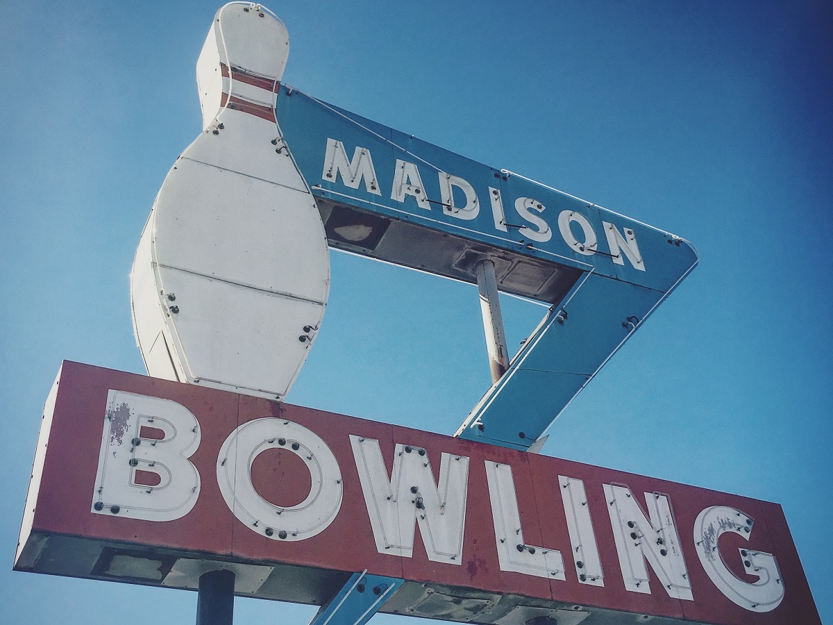 The retro signage of the bowling building located at 517 Gallatin Pike N. in Madison, Tenn.