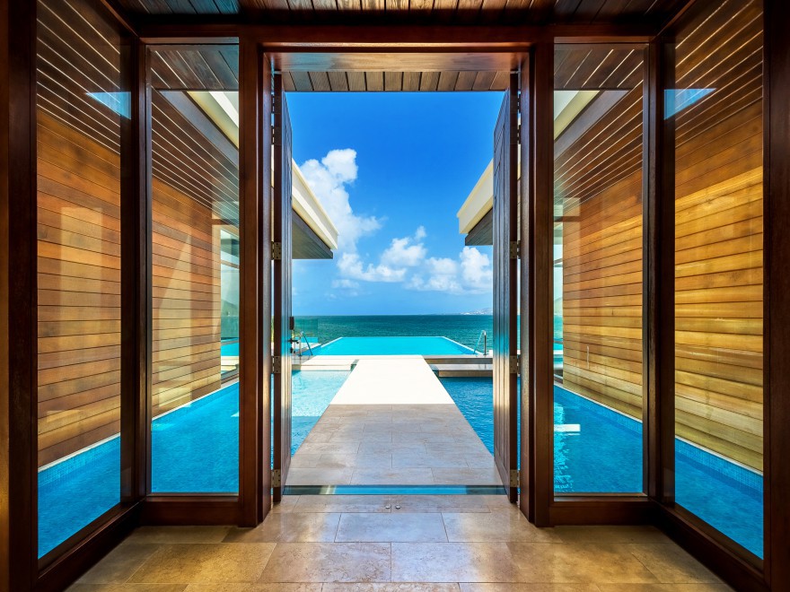 Presidential villa entrance at Park Hyatt St. Kitts Christophe Harbour