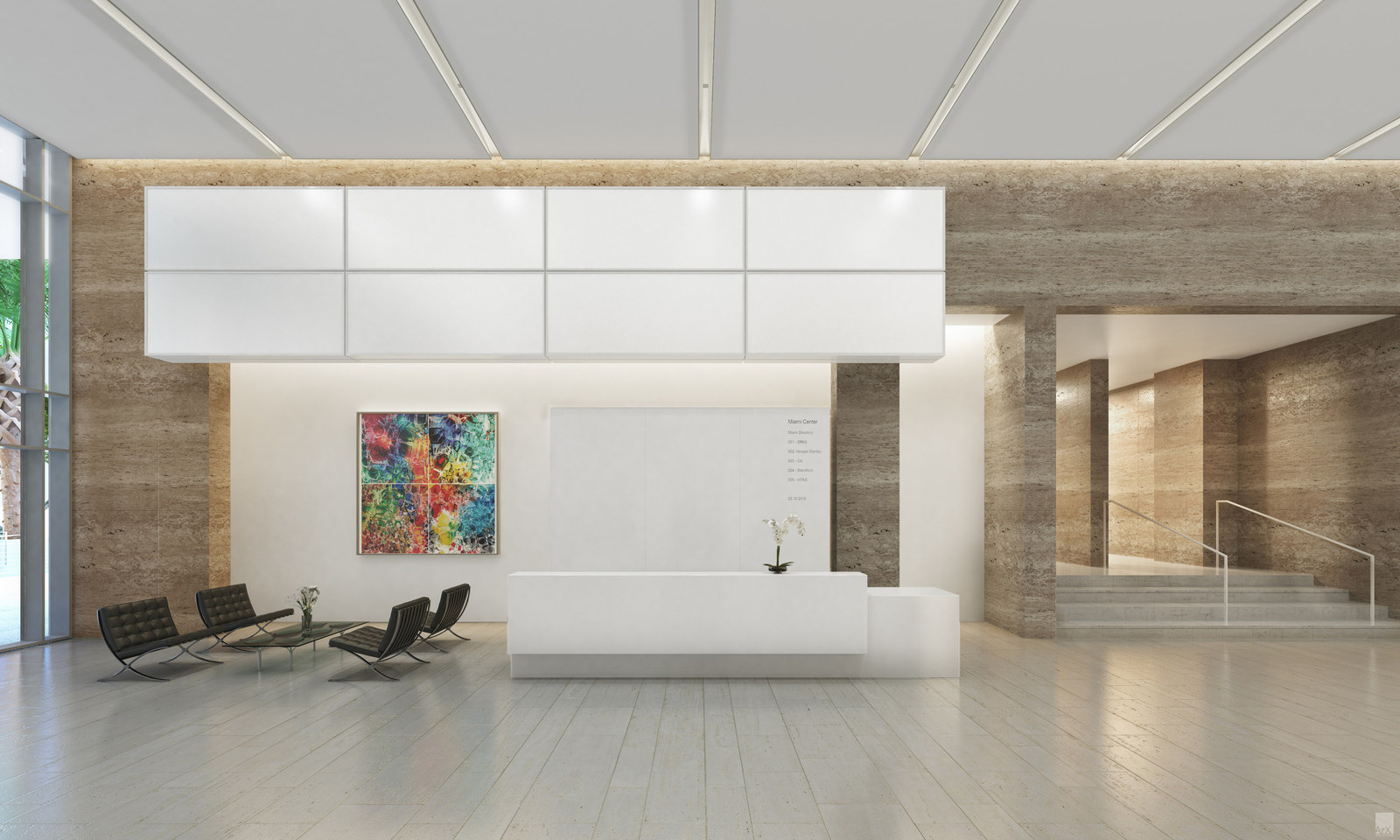 The newly unveiled Richard Meier-designed lobby space at Citigroup Center developed by Crocker Partners (PRNewsfoto/Crocker Partners)
