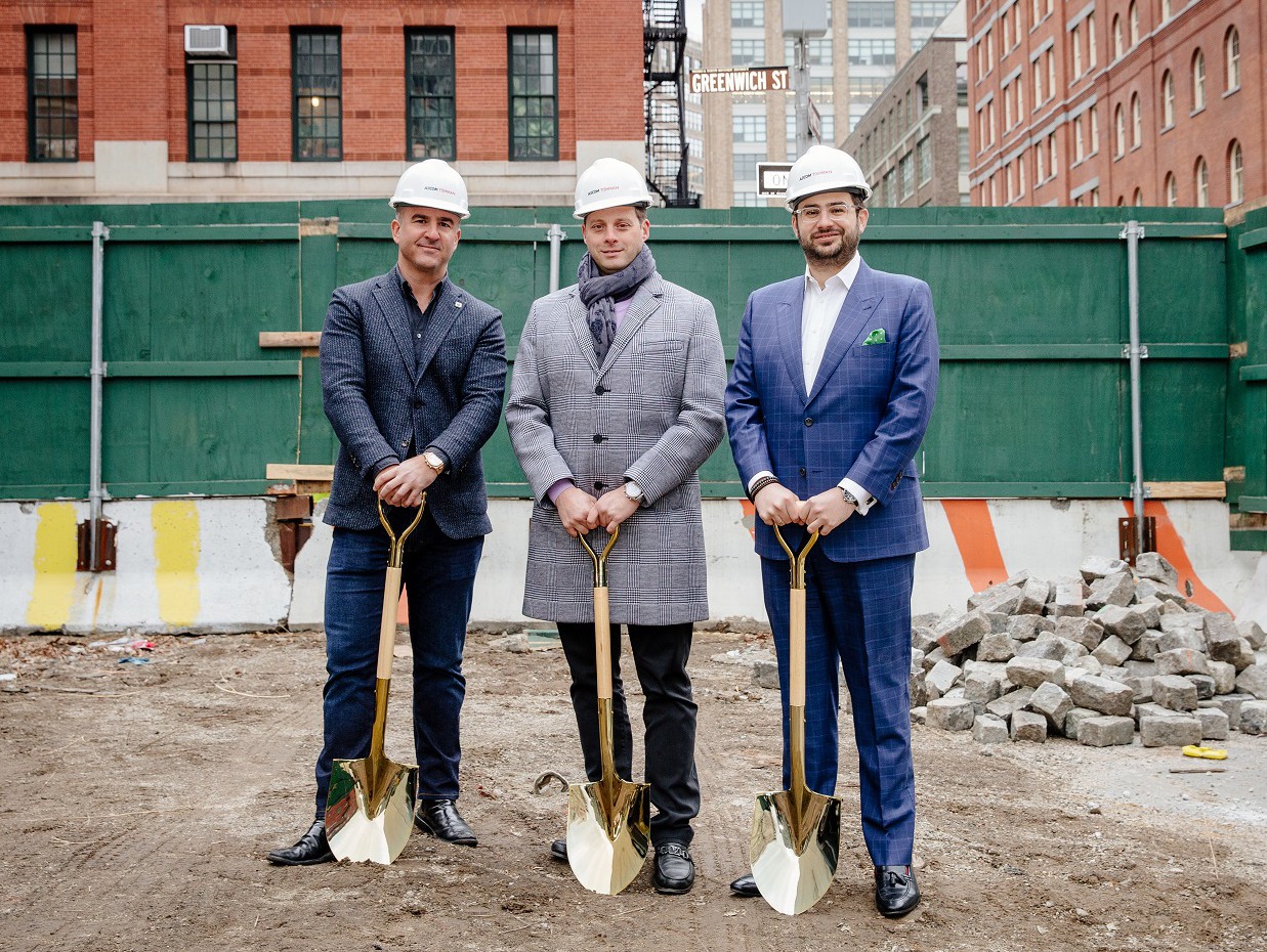 Left to right: Steven Caspi, president of Caspi Development Co.; Scott Barone, founder of Barone Management; and Ivaylo Ninov, managing director of Mactaggart Family & Partners