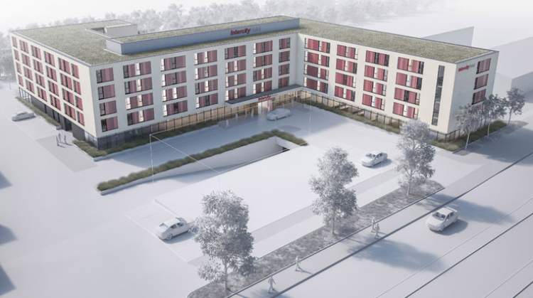 Rendering of the IntercityHotel Zurich Airport