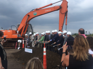 Groundbreaking ceremony at the future data center