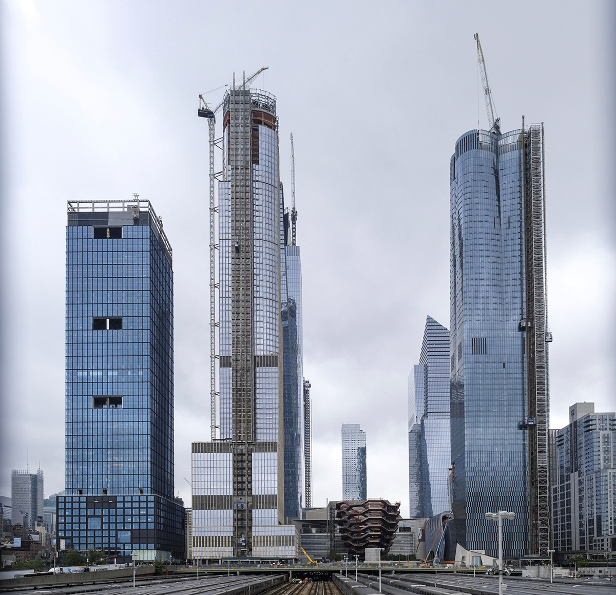 Construction progress at Hudson Yards