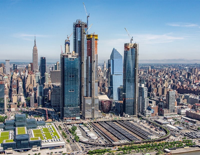 Hudson Yards on NYC Skyline
