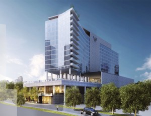 Rendering of upcoming W Hotel in the Gulch area Nashville