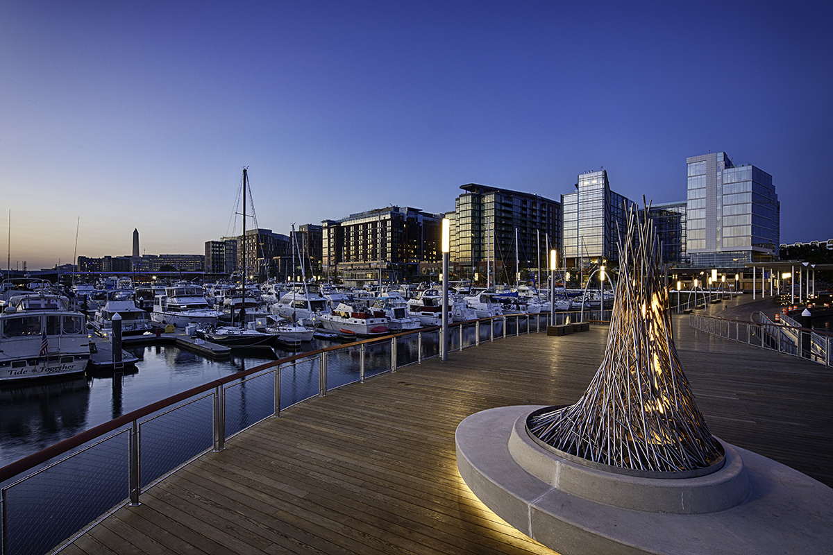 The Wharf is a mixed-use development on Washington, D.C.’s waterfront. At 27 acres and 2.7 million square feet of space, Marquette’s project is one of the largest in the city. (Image courtesy of Matthew Borkoski)