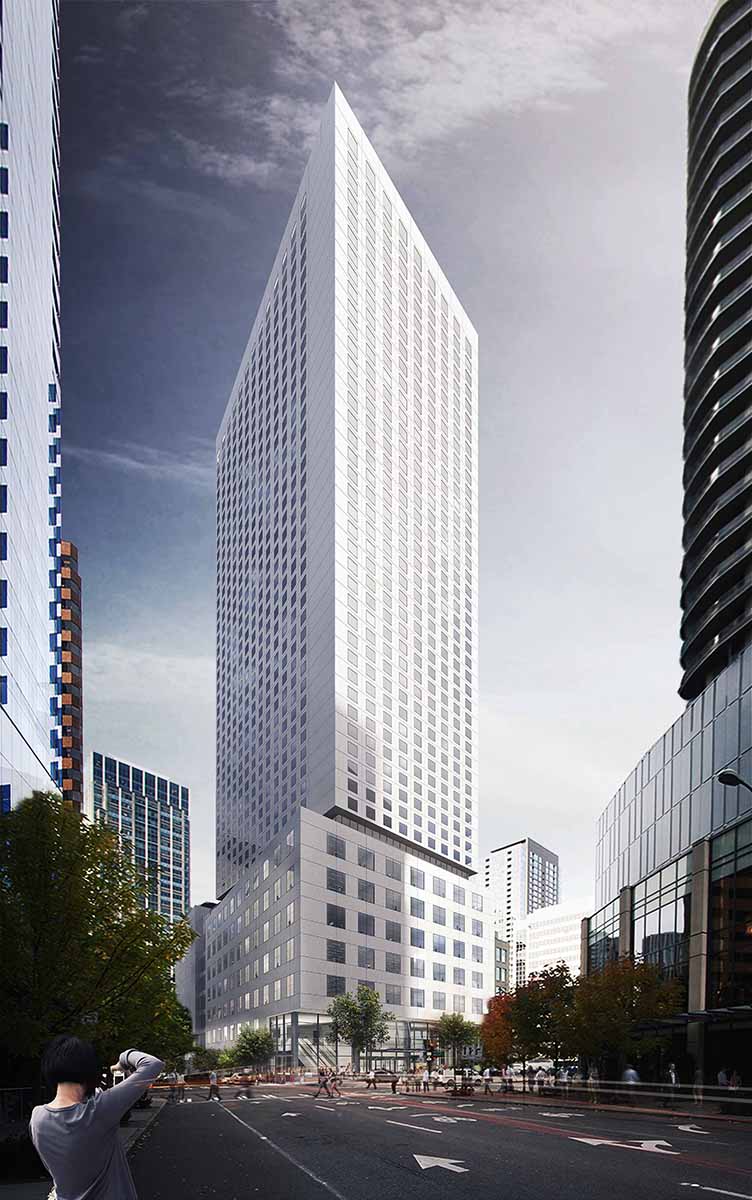 Cushman & Wakefield recently closed a $430 million, 10-year, fixed-rate loan from an insurance company for the owner of the Hyatt Regency Seattle, just two months after the 1,260-key hotel opened. Image courtesy of Cushman & Wakefield